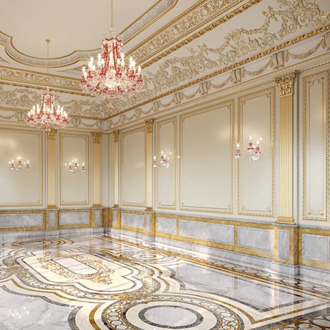 grand luxe collection luxury marble mosaic floor Pakistan