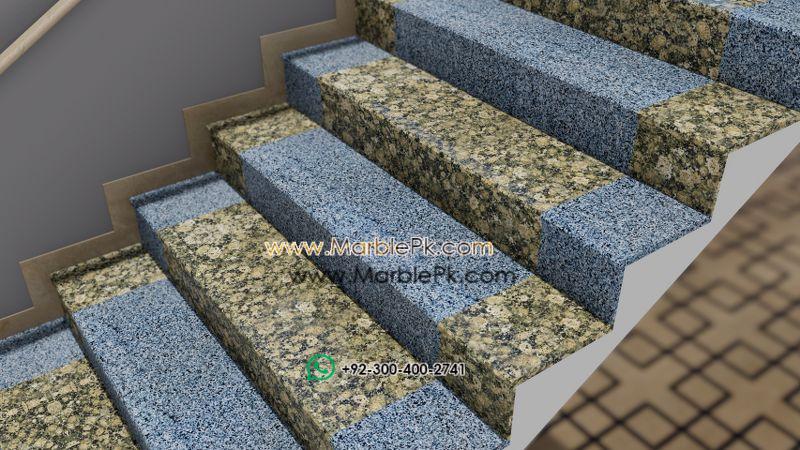 Baltic Brown with Tropical Granite Alternating Straight Marble Granite Stairs Designs in Pakistan www.marblepk.com 4