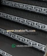 Black with Versace Rise MArble Stairs Design in pakistan www.Marblepk.com 2