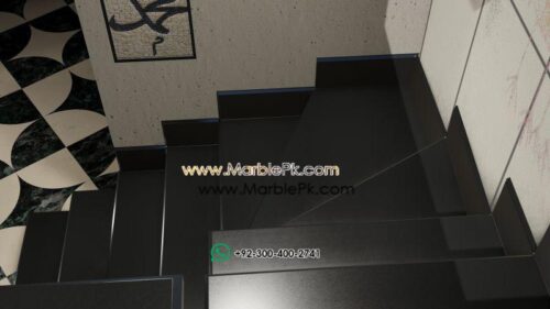 Jet Black Granite Snow White Granite Marble Granite Stairs Designs in Pakistan www.marblepk.com 5 1
