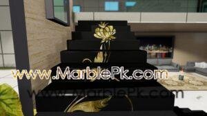 Jet black granite Price in Pakistan Jet Black Granite with Green onyx Fine Luxury Marble Granite Stairs Design in pakistan www.Marblepk.com 5