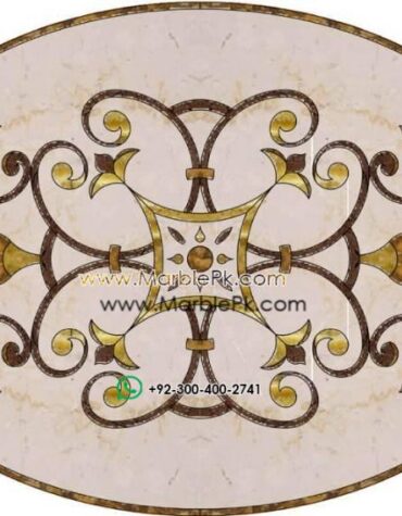 Motif Medallion Phool INLAY Floor mpk rc 376