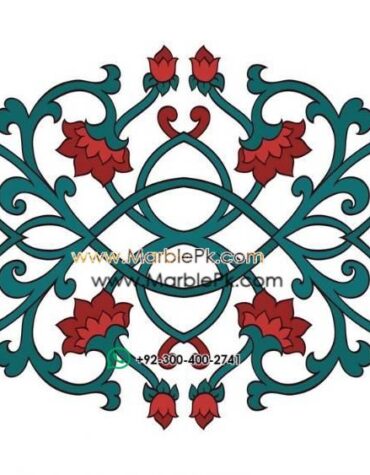 Motif Medallion Phool INLAY Floor mpk rc 379