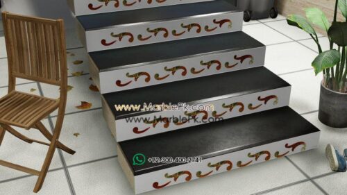 Onyx Inlay Riser Marble Granite Stairs Design in pakistan www.Marblepk.com 1