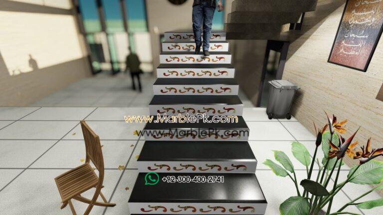 Onyx Inlay Riser Marble Granite Stairs Design in pakistan www.Marblepk.com 2