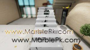 Snow White with Emerald Pearl Italian Inlay Floral Staircase Fine Luxury Marble Granite Stairs Design in pakistan www.Marblepk.com 2