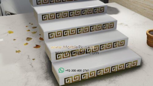 Versace Riser WHITE white onyx Marble Granite Stairs Design in pakistan www.Marblepk.com 1