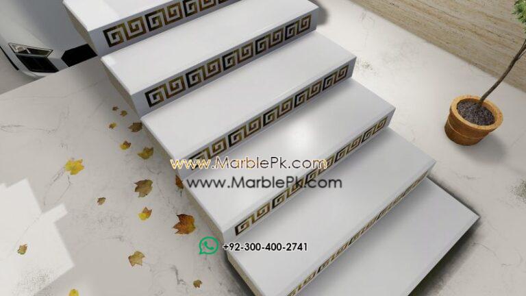 Versace Riser WHITE white onyx Marble Granite Stairs Design in pakistan www.Marblepk.com 4