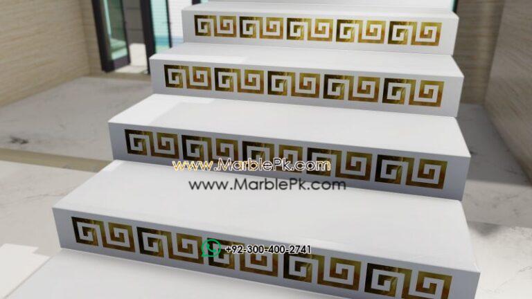 Versace Riser WHITE white onyx Marble Granite Stairs Design in pakistan www.Marblepk.com 7