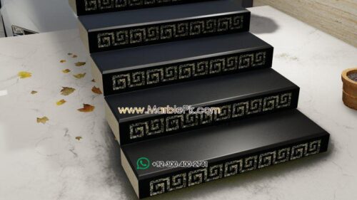 Versace Riser black black baltic brown Marble Granite Stairs Design in pakistan www.Marblepk.com 1