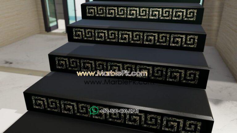 Versace Riser black black baltic brown Marble Granite Stairs Design in pakistan www.Marblepk.com 4