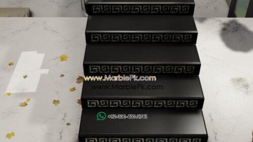 Versace Riser black black baltic brown Marble Granite Stairs Design in pakistan www.Marblepk.com 5