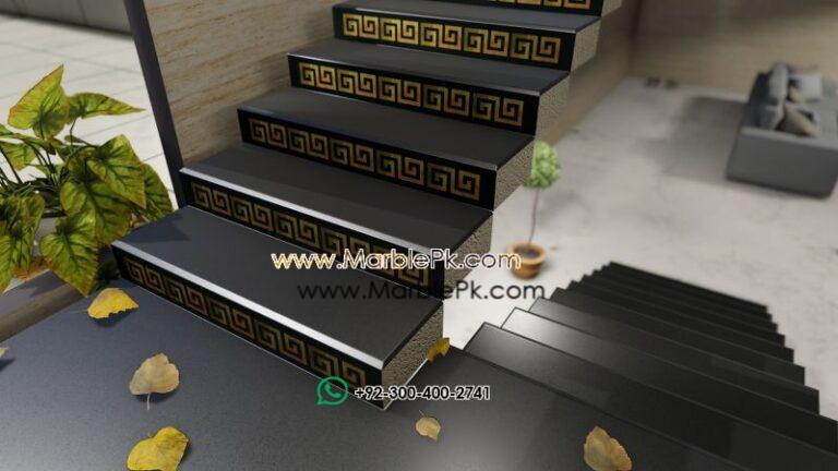 Versace Riser black black onyx Marble Granite Stairs Design in pakistan www.Marblepk.com 1