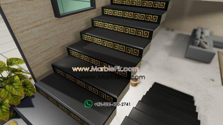 Versace Riser black black onyx Marble Granite Stairs Design in pakistan www.Marblepk.com 3