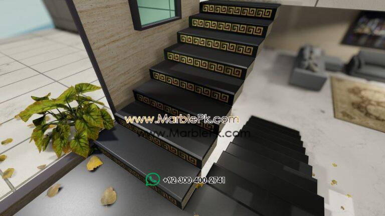 Versace Riser black black onyx Marble Granite Stairs Design in pakistan www.Marblepk.com 4