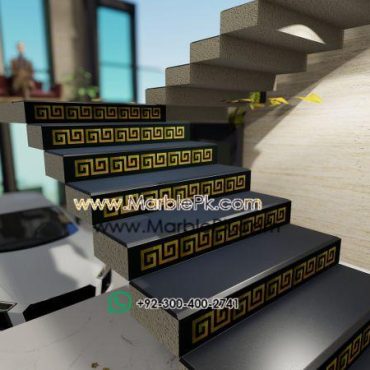 Versace Riser black black onyx Marble Granite Stairs Design in pakistan www.Marblepk.com 8