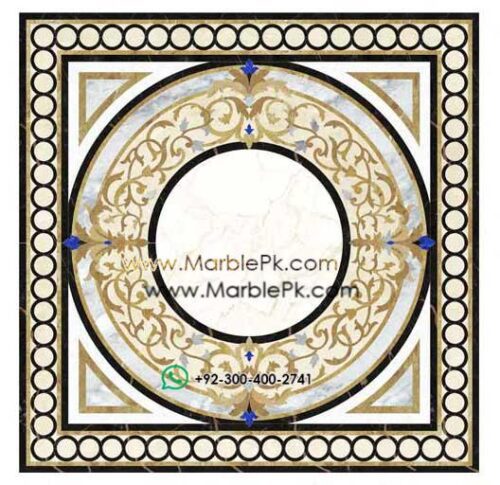finestra square marble medallion 2