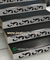 jet black granite Black White Riser B Marble Granite Stairs Design in pakistan www.Marblepk.com 1