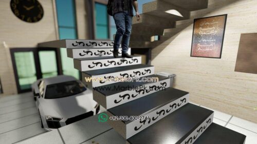 jet black granite Black White Riser B Marble Granite Stairs Design in pakistan www.Marblepk.com 8