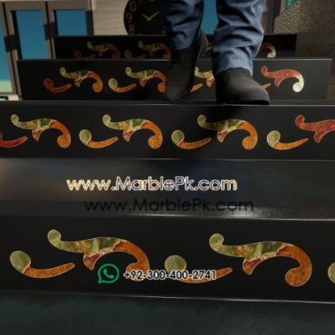 jet black granite onyx Marble Granite Stairs Design in pakistan www.Marblepk.com 7