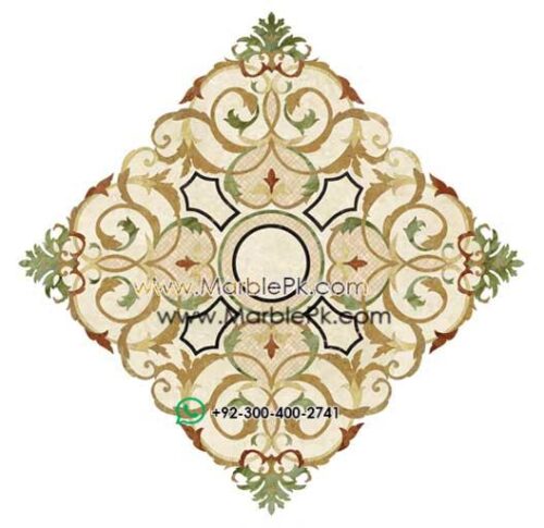 modello mosaic marble inlay medallion