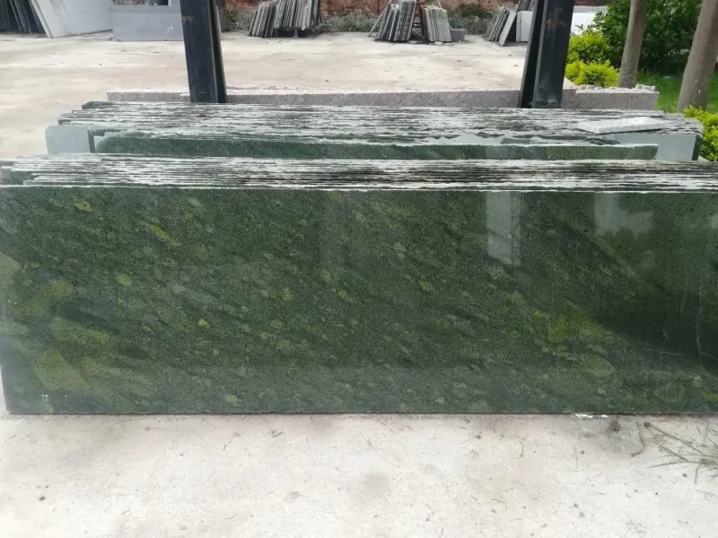 Green Pakistan Granite Design Stairs & Kitchen Countertops in Lahore