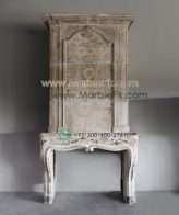 King Size Marble Fireplace Mantel mpk-fp-K5 King Size Marble Fireplace Mantel Design Stairs & Kitchen Countertops in Lahore