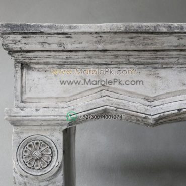 King Size Marble Fireplace Mantel  mpk-fp-K1 King Size Marble Fireplace Mantel Design Stairs & Kitchen Countertops in Lahore