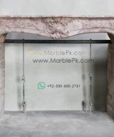 Ancient Royal Marble Fireplace Mantel  mpk-fp-Ar4 Ancient Royal Marble Fireplace Mantel Design Stairs & Kitchen Countertops in Lahore