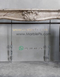 Antique Marble Fireplace  mpk-fp-Ant44 Antique Marble Fireplaces Design Stairs & Kitchen Countertops in Lahore
