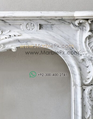 Antique Marble Fireplace  mpk-fp-Ant18 Antique Marble Fireplaces Design Stairs & Kitchen Countertops in Lahore