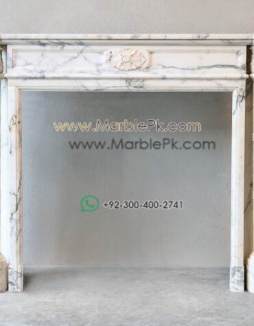 Antique Marble Fireplace  mpk-fp-Ant27 Antique Marble Fireplaces Design Stairs & Kitchen Countertops in Lahore