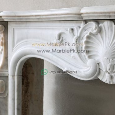Antique Marble Fireplace  mpk-fp-Ant25 Antique Marble Fireplaces Design Stairs & Kitchen Countertops in Lahore