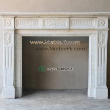Antique Marble Fireplace  mpk-fp-Ant24 Antique Marble Fireplaces Design Stairs & Kitchen Countertops in Lahore