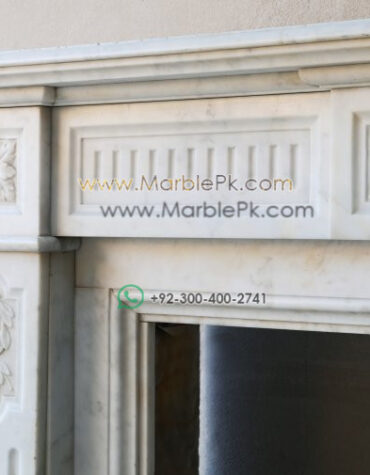 Antique Marble Fireplace  mpk-fp-Ant24 Antique Marble Fireplaces Design Stairs & Kitchen Countertops in Lahore