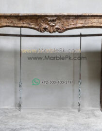 Antique Marble Fireplace  mpk-fp-Ant22 Antique Marble Fireplaces Design Stairs & Kitchen Countertops in Lahore