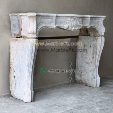 Antique Marble Fireplace  mpk-fp-Ant16 Antique Marble Fireplaces Design Stairs & Kitchen Countertops in Lahore