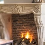 Antique Marble Fireplace  mpk-fp-Ant3 Antique Marble Fireplaces Design Stairs & Kitchen Countertops in Lahore