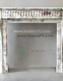 Antique Marble Fireplace  mpk-fp-Ant63 Antique Marble Fireplaces Design Stairs & Kitchen Countertops in Lahore