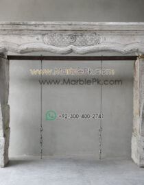 King Size Marble Fireplace Mantel  mpk-fp-K1 King Size Marble Fireplace Mantel Design Stairs & Kitchen Countertops in Lahore