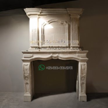 King Size Marble Fireplace Mantel mpk-fp-K4 King Size Marble Fireplace Mantel Design Stairs & Kitchen Countertops in Lahore