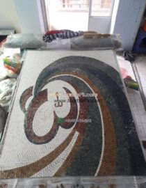 Islamic Mosaic Art Calligraphy - Allah and muhammad name الله محمد islamic mosaic calligraphy mpk