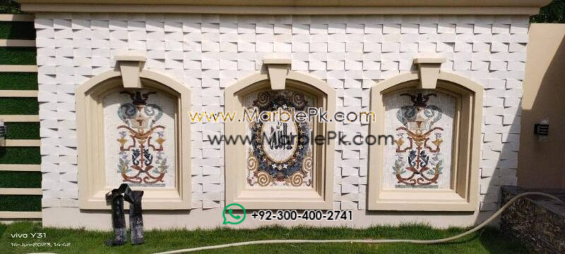 Islamic Mosaic Art Calligraphy - Allah and muhammad name الله محمد islamic mosaic calligraphy mpk