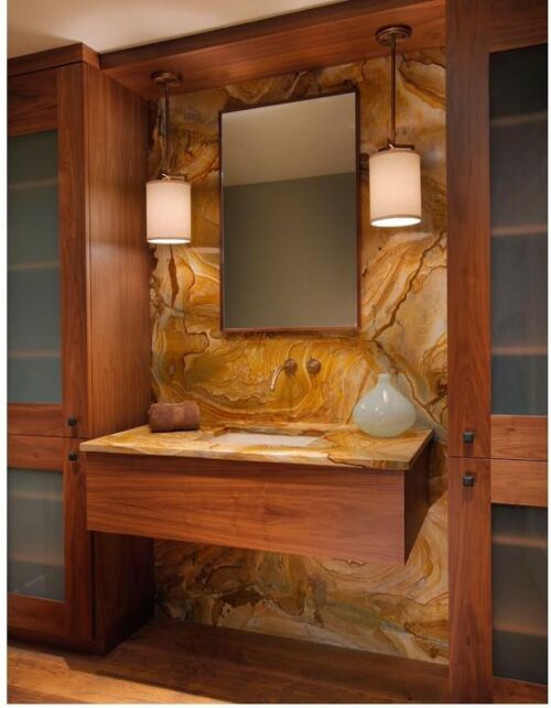Modern Marble Bath Vanity Sink - Contemporary bath vanity mpk 430