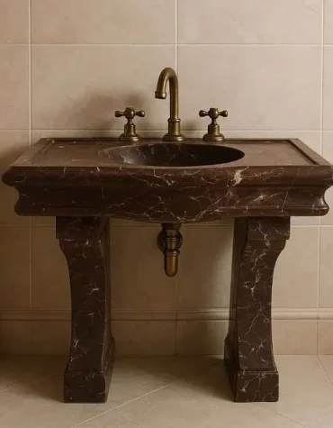 Modern Marble Bath Vanity Sink - Contemporary bath vanity mpk 432