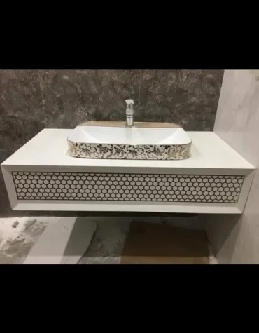 Modern Marble Bath Vanity Sink - Contemporary bath vanity mpk 434