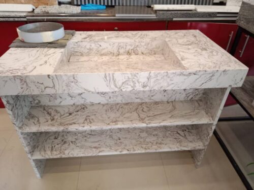 Modern Marble Bath Vanity Sink - Contemporary bath vanity mpk 445