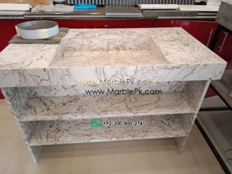 Modern Marble Bath Vanity Sink - Contemporary bath vanity mpk 445