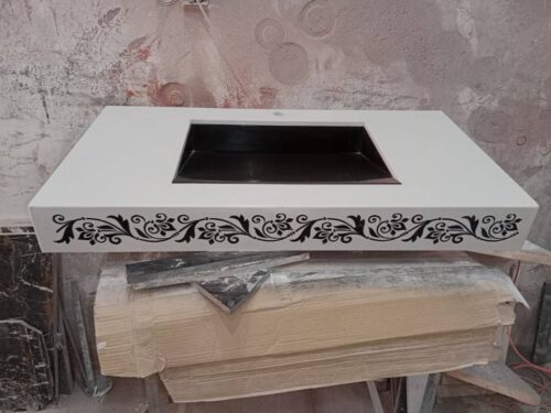 Modern Marble Bath Vanity Sink - Contemporary bath vanity mpk 446