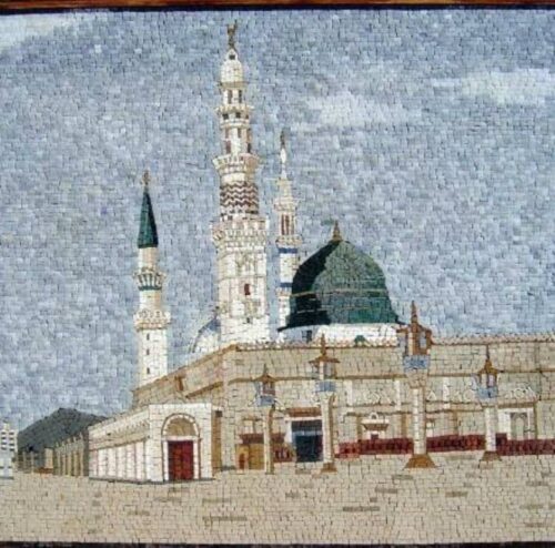 Islamic Mosaic Art Calligraphy - Islamic landscape nabvi haram kaaba islamic mosaic calligraphy mpk